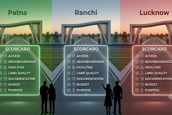 Patna, Ranchi or Lucknow: How Should a First Time Land Buyer Compare Cities?